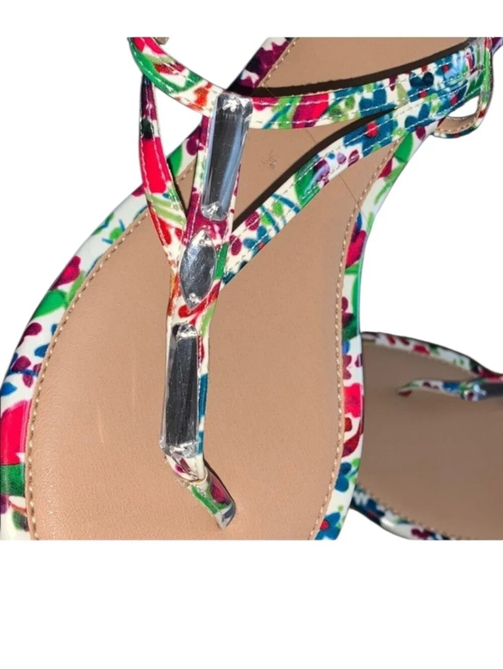 Fioni Floral Sandals Sz 9 - Picture 2 of 2